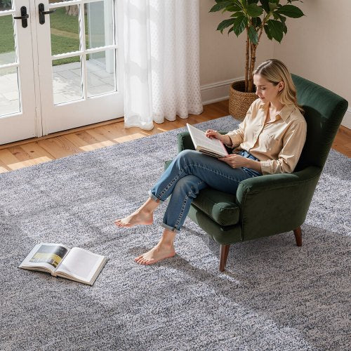 Indoor Plush Area Rugs 9 X 12 Ft Carpet Furry With Long Plushs Pile Thick