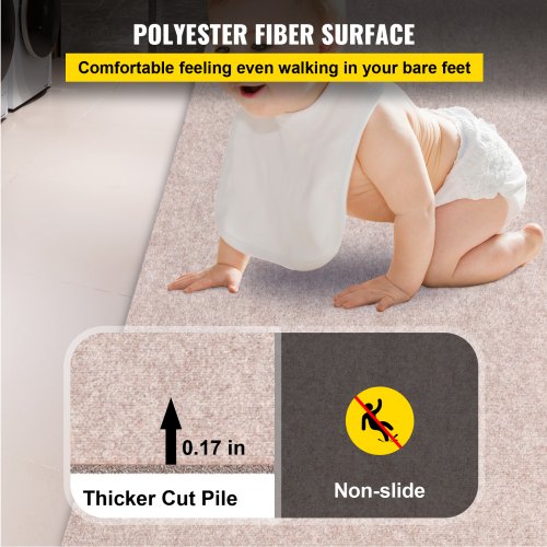 Boat Carpet 6 ft x 13.1 ft Marine Carpet for Boats Waterproof Light Brown