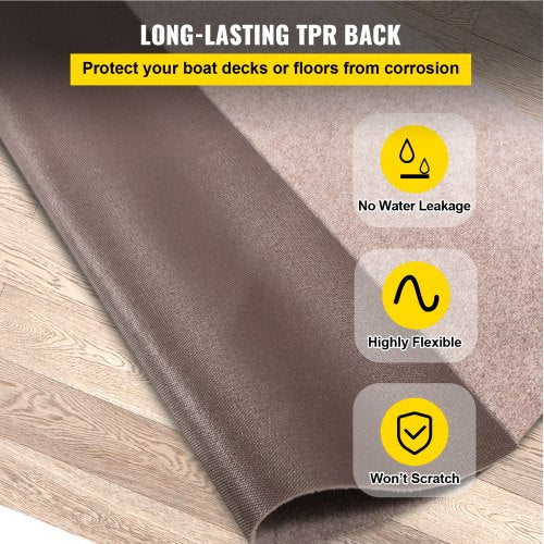 Boat Carpet 6 ft x 13.1 ft Marine Carpet for Boats Waterproof Light Brown