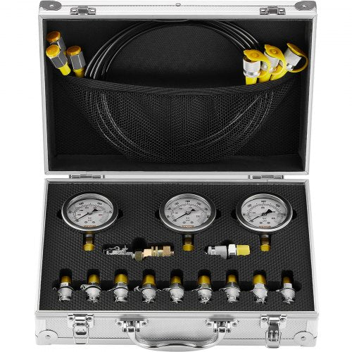Hydraulic Pressure Test Kit 250400600bar 3 Gauges 11 Test Couplings 3