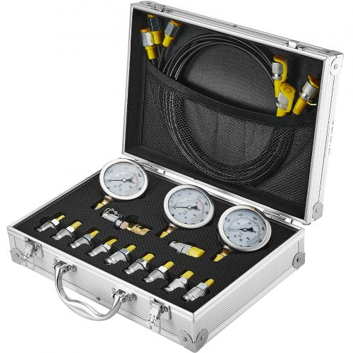 Hydraulic Pressure Test Kit 250400600bar 3 Gauges 11 Test Couplings 3