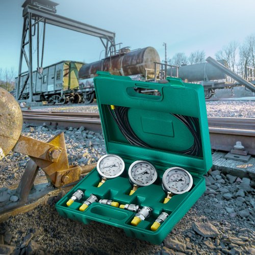 Hydraulic Pressure Test Kit 250400600bar 3 Gauges 6 Test Couplings 3