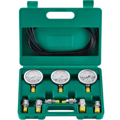 Hydraulic Pressure Test Kit 250400600bar 3 Gauges 6 Test Couplings 3