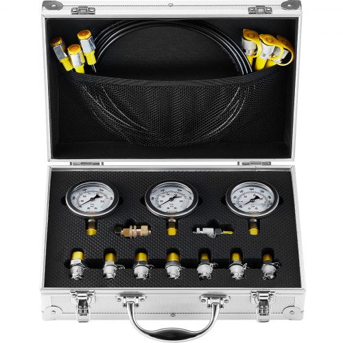 Hydraulic Pressure Test Kit 250400600bar 3 Gauges 9 Test Couplings 3