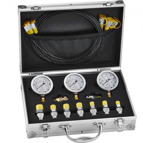 Hydraulic Pressure Test Kit 250400600bar 3 Gauges 9 Test Couplings 3