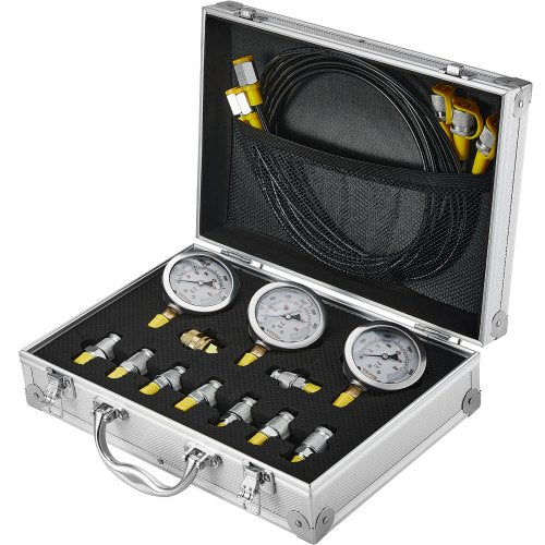 Hydraulic Pressure Test Kit 250400600bar 3 Gauges 9 Test Couplings 3