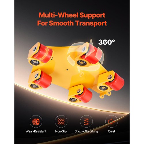 Machine Skate 8800 lbs Machinery Moving Skate Machinery Mover Skate with 360°