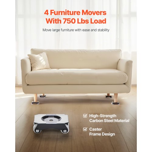 Furniture Dolly 330 lbs Load Capacity Heavy Duty Furniture Movers with Wheels