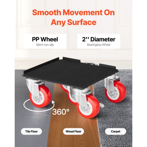 Furniture Dolly Maximum Load 3474 lbs Heavy Duty Furniture Movers with 5