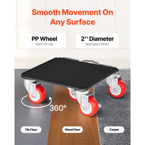 Furniture Dolly Maximum Load 3474 lbs Heavy Duty Furniture Movers with 5