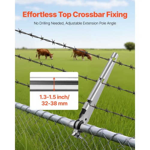 Barbed Wire Arm 10 Packs 14.8 in Fence Post Extender for 13 to 15 Chain