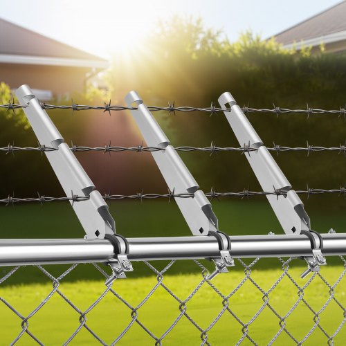 Barbed Wire Arm 10 Packs 14.8 in Fence Post Extender for 13 to 15 Chain