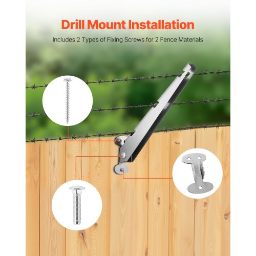 Barbed Wire Arm 10 Packs 12.2 in Fence Post Extender Flat or Surface