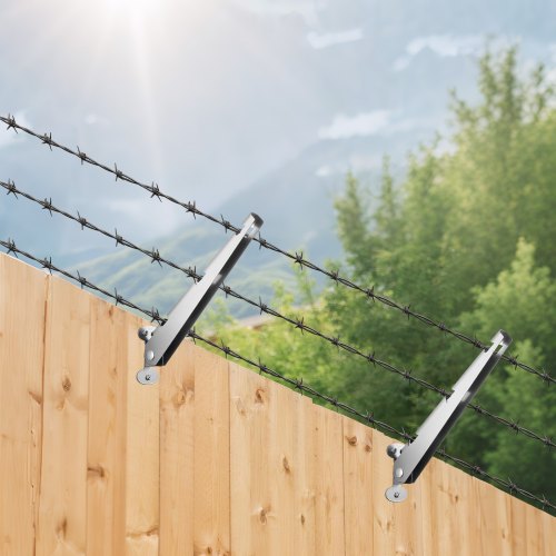 Barbed Wire Arm 10 Packs 12.2 in Fence Post Extender Flat or Surface