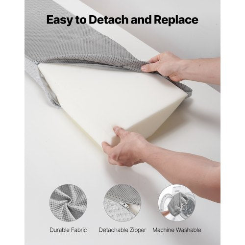 Bed Wedge Pillow for Headboard Queen Size 60x10x6 Bed Gap Filler Fill