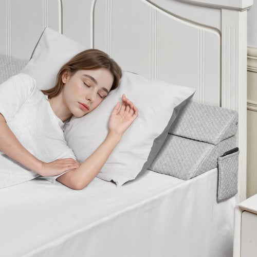 Bed Wedge Pillow for Headboard Queen Size 60x10x6 Bed Gap Filler Fill