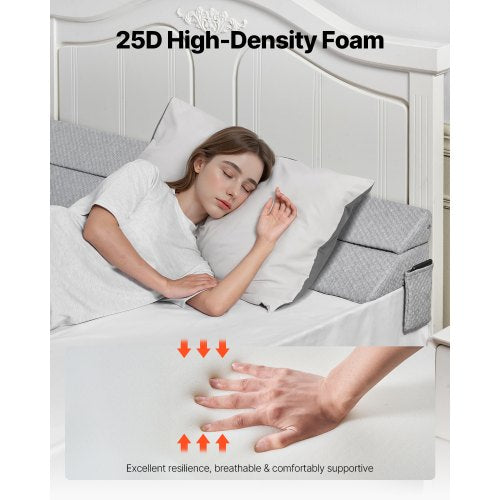 Bed Wedge Pillow for Headboard King Size 76x10x6 Bed Gap Filler Fill