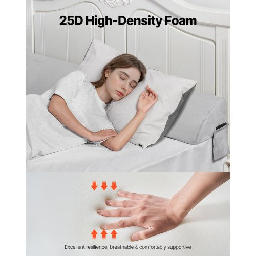 Bed Wedge Pillow for Headboard King Size 76x10x6 Bed Gap Filler Fill