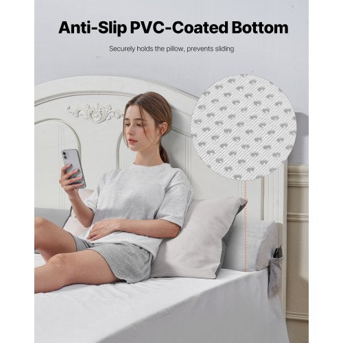 Bed Wedge Pillow for Headboard King Size 76x10x6 Bed Gap Filler Fill