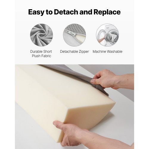 Bed Wedge Pillow for Headboard King Size 76x10x6 Bed Gap Filler Fill