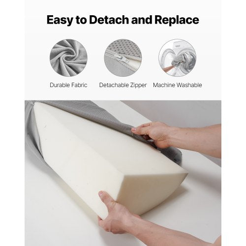 Bed Wedge Pillow for Headboard King Size 76x8x6 Bed Gap Filler Fill