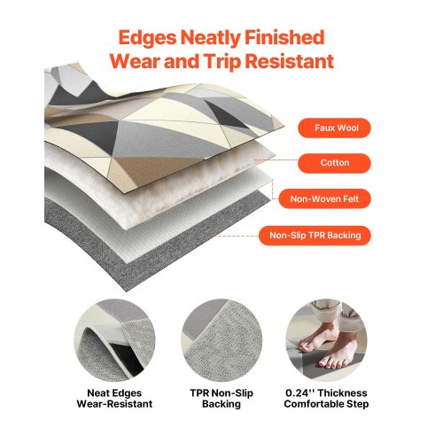 Area Rug 5 x 7 ft Large Washable Rug NonSlip and TearResistant Soft 2