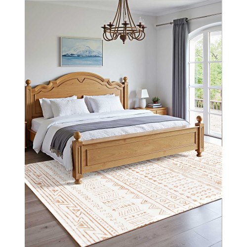 Area Rug 5 x 8 ft Large Washable Rug NonSlip and TearResistant Soft