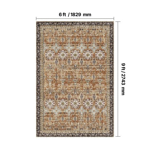 Area Rug 6 x 9 ft Large Washable Rug NonSlip and TearResistant Soft