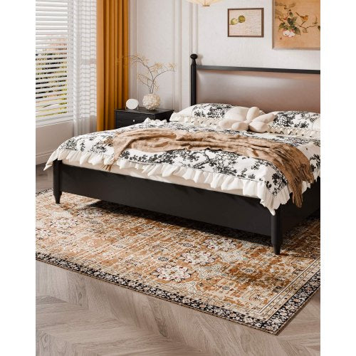 Area Rug 6 x 9 ft Large Washable Rug NonSlip and TearResistant Soft