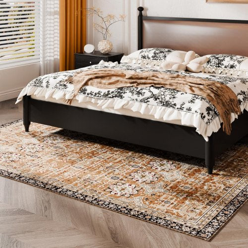 Area Rug 6 x 9 ft Large Washable Rug NonSlip and TearResistant Soft