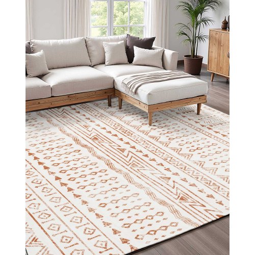 Area Rug 6 x 9 ft Large Washable Rug NonSlip and TearResistant Soft 1