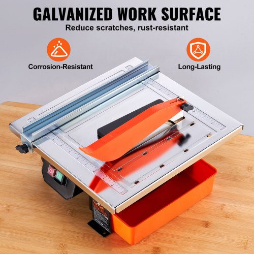 Wet Tile Saw 7inch 65Mn Steel Blade 3500 RPM Induction Motor Tile Cutter