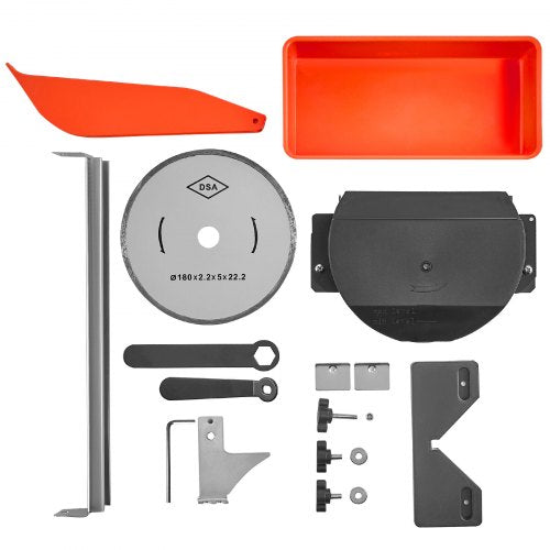 Wet Tile Saw 7inch 65Mn Steel Blade 3500 RPM Induction Motor Tile Cutter