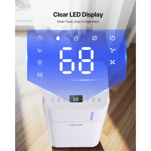 30 Pints Dehumidifier for Home Basement Drain Hose for Commercial
