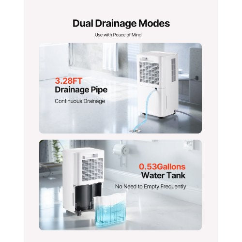 30 Pints Dehumidifier for Home Basement Drain Hose for Commercial
