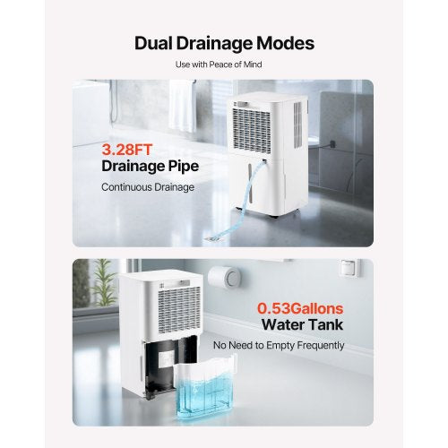 35 Pints Dehumidifier for Home Basement Drain Hose for Commercial
