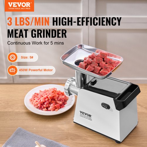 Meat Grinder 3 LbsMin Capacity Electric Meat Grinders with Blade Grinding