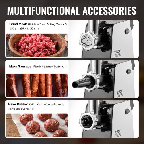 Meat Grinder 3 LbsMin Capacity Electric Meat Grinders with Blade Grinding
