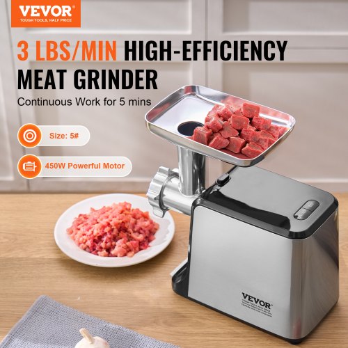 Meat Grinder 3 LbsMin Capacity Electric Meat Grinders with Blade Grinding