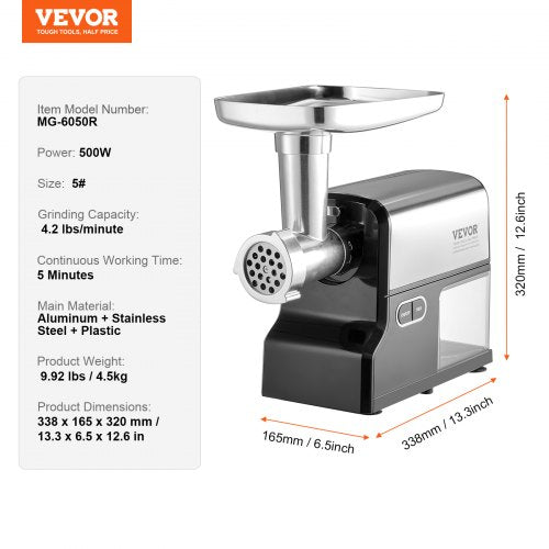 Meat Grinder 42 LbsMin Capacity Electric Meat Grinders with Blade