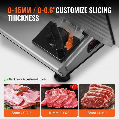 Meat Slicer 7.5 inch Electric Deli Food Slicer 180W Meat Cutter with a Premium