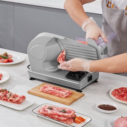 Meat Slicer 7.5 inch Electric Deli Food Slicer 180W Meat Cutter with a Premium