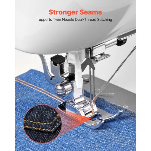 Computerized Sewing Machine 60 Stitch Applications with LED Screen Foot