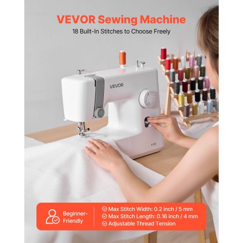 Sewing Machine 18 Stitch Applications with LED Light and Foot Pedal