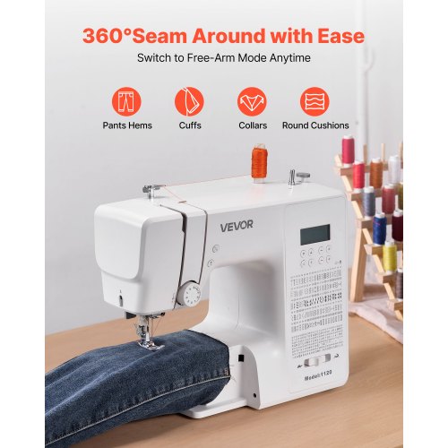 Computerized Sewing Machine 200 Stitch Applications with LCD Screen Foot