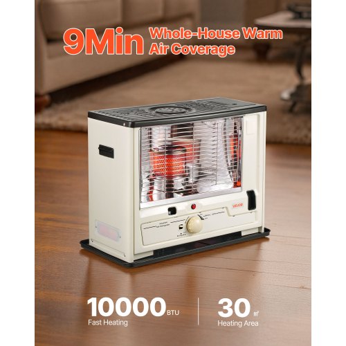 10000 BTU Indoor Outdoor Kerosene Heater Portable Space Heater with Auto