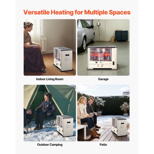 10000 BTU Indoor Outdoor Kerosene Heater Portable Space Heater with Auto