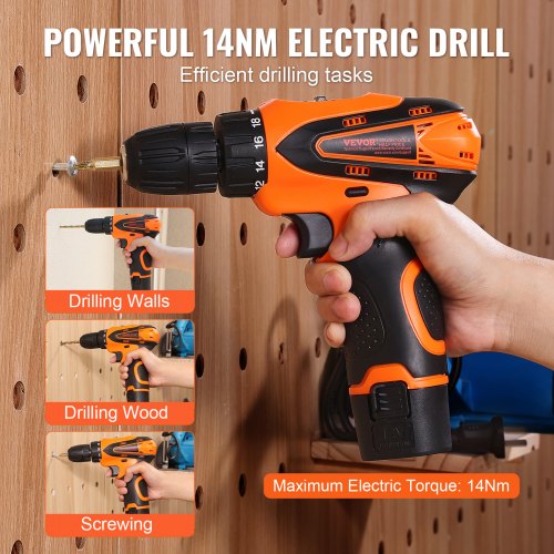 Tool Kit 146 Piece General Household Hand Tool Set with Electric Drill