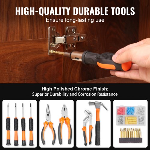 Tool Kit 146 Piece General Household Hand Tool Set with Electric Drill