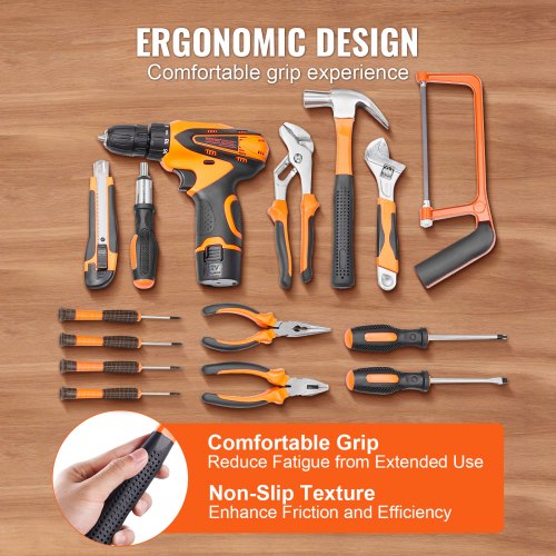 Tool Kit 146 Piece General Household Hand Tool Set with Electric Drill